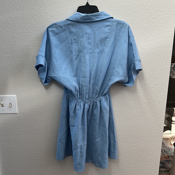 HP⭐️ Zara blue button down t shirt dress - Picture 4 of 9
